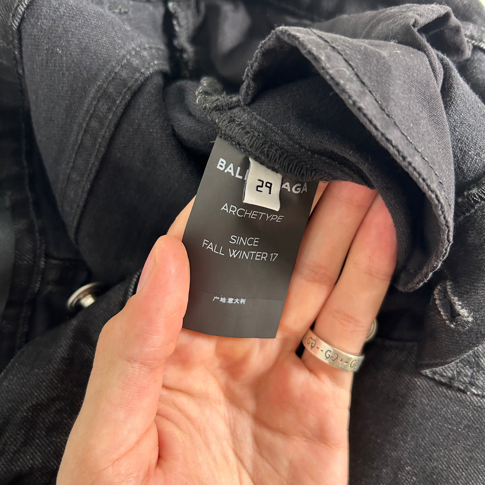 Balenciaga Grey-Wash Straight Fit Jeans Size 29