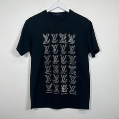 Louis Vuitton Black Cartoons Jacquard Tee Sz M