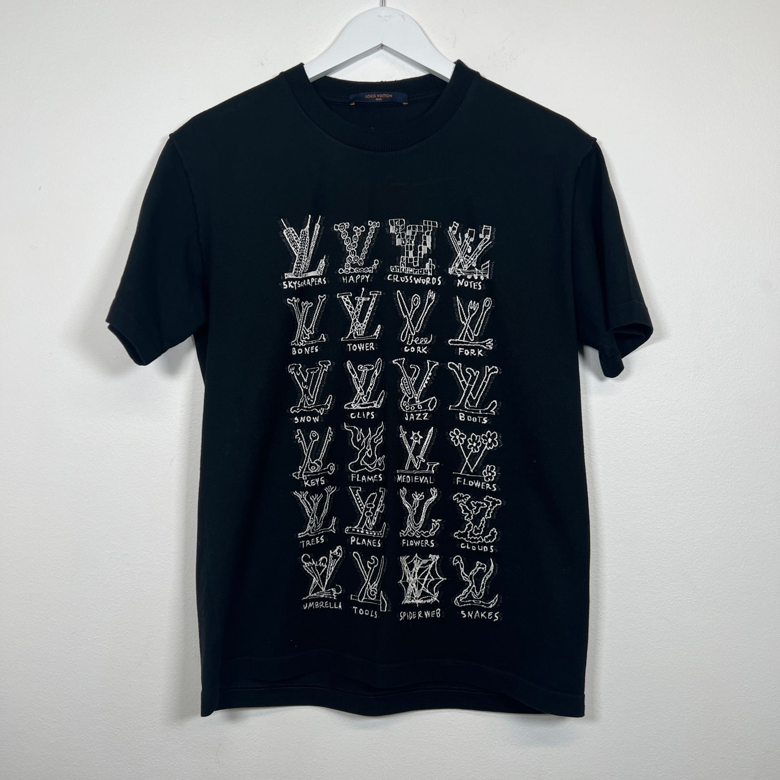Louis Vuitton Black Cartoons Jacquard Tee Sz M