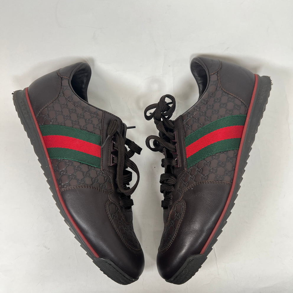 Gucci Chocolate Guccissima Sneaker Size 8.5