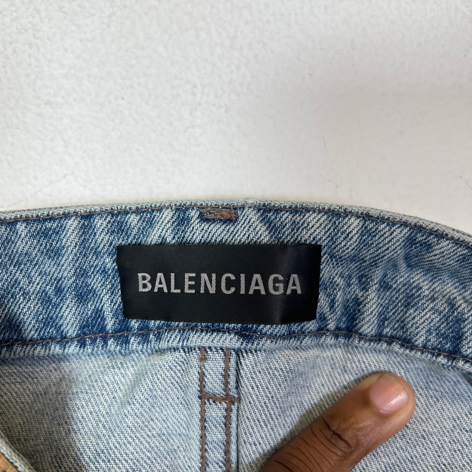 Balenciaga Lightwash 'O-Leg' Denim Jeans