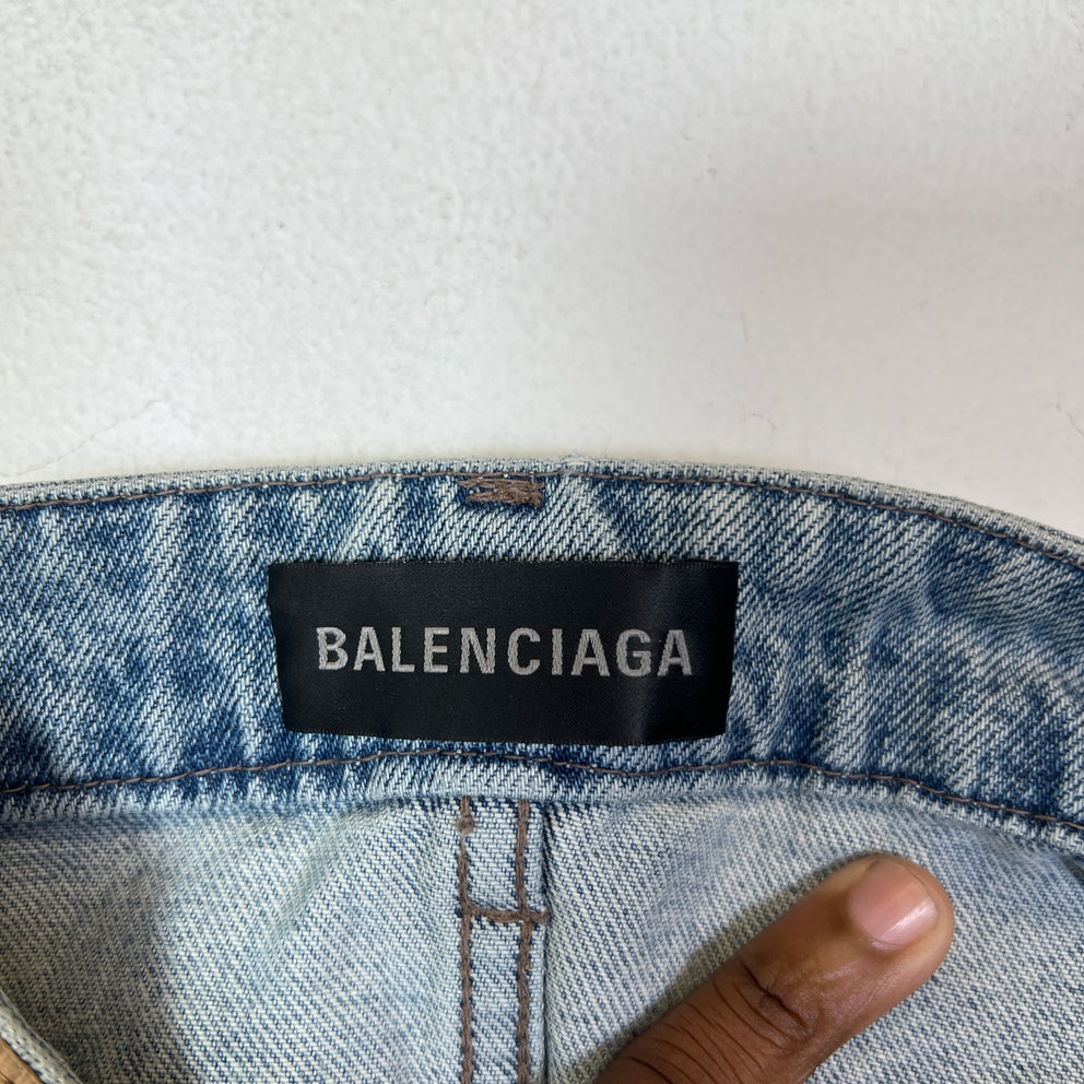 Balenciaga Lightwash 'O-Leg' Denim Jeans