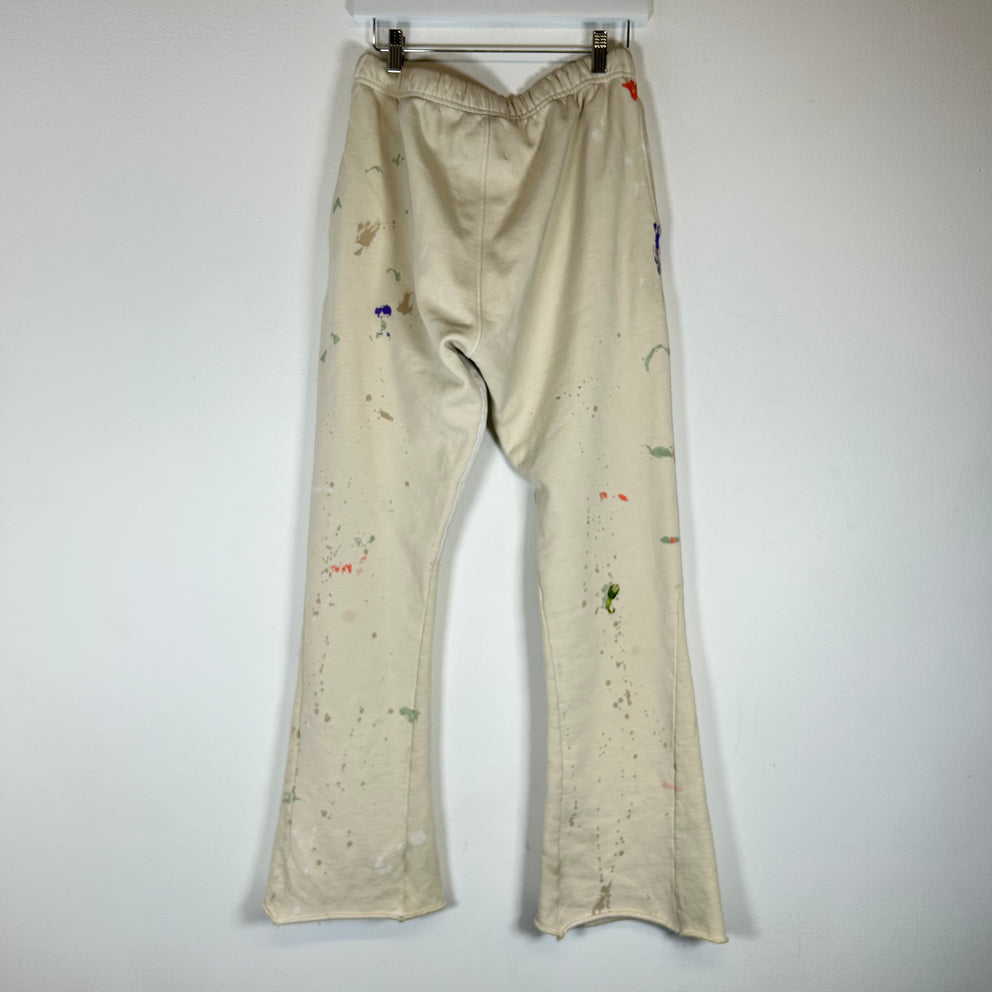 Gallery Dept Cream Paint Splatter Flared Sweatpants Size M
