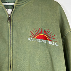 GV Gallery Green Raspberry Hills Zip-Up Hoodie Size M