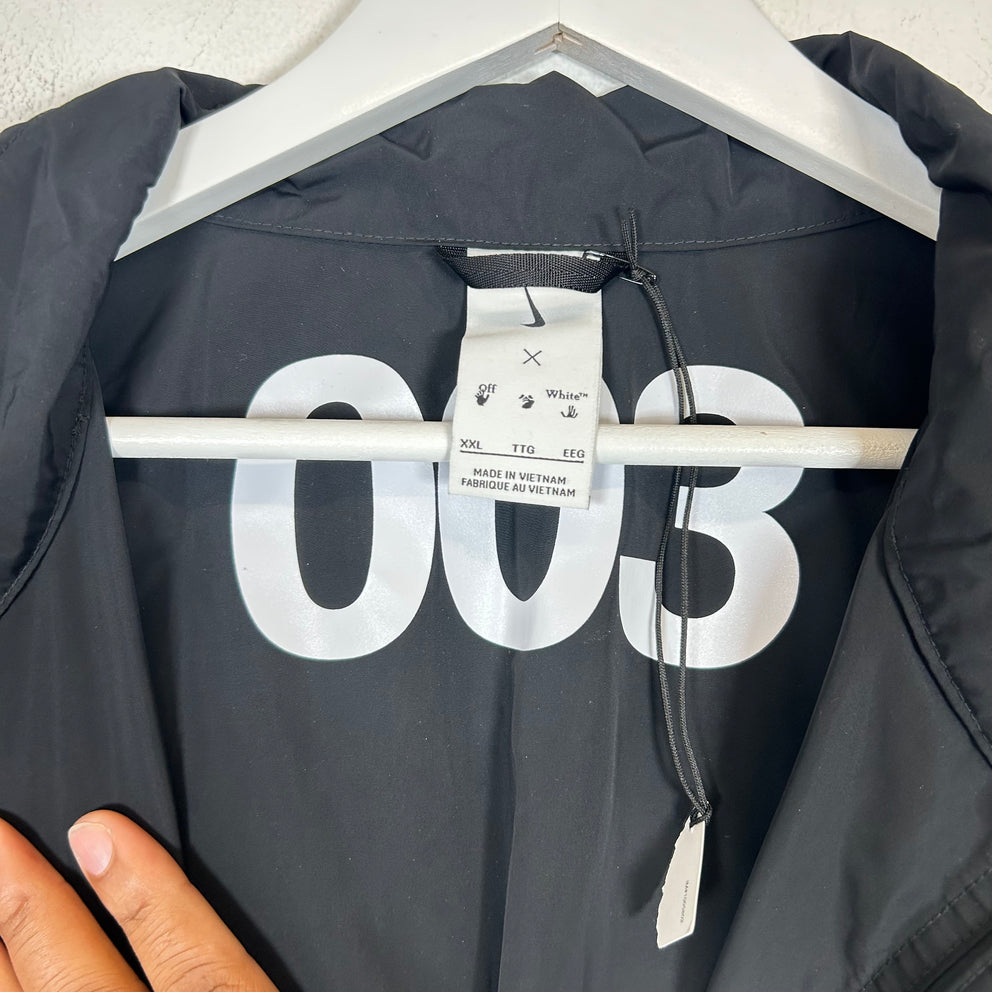 Off-White x Nike Black Anorak Jacket Size XXL