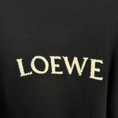 Loewe Black Embroidered Logo Sweater Size L