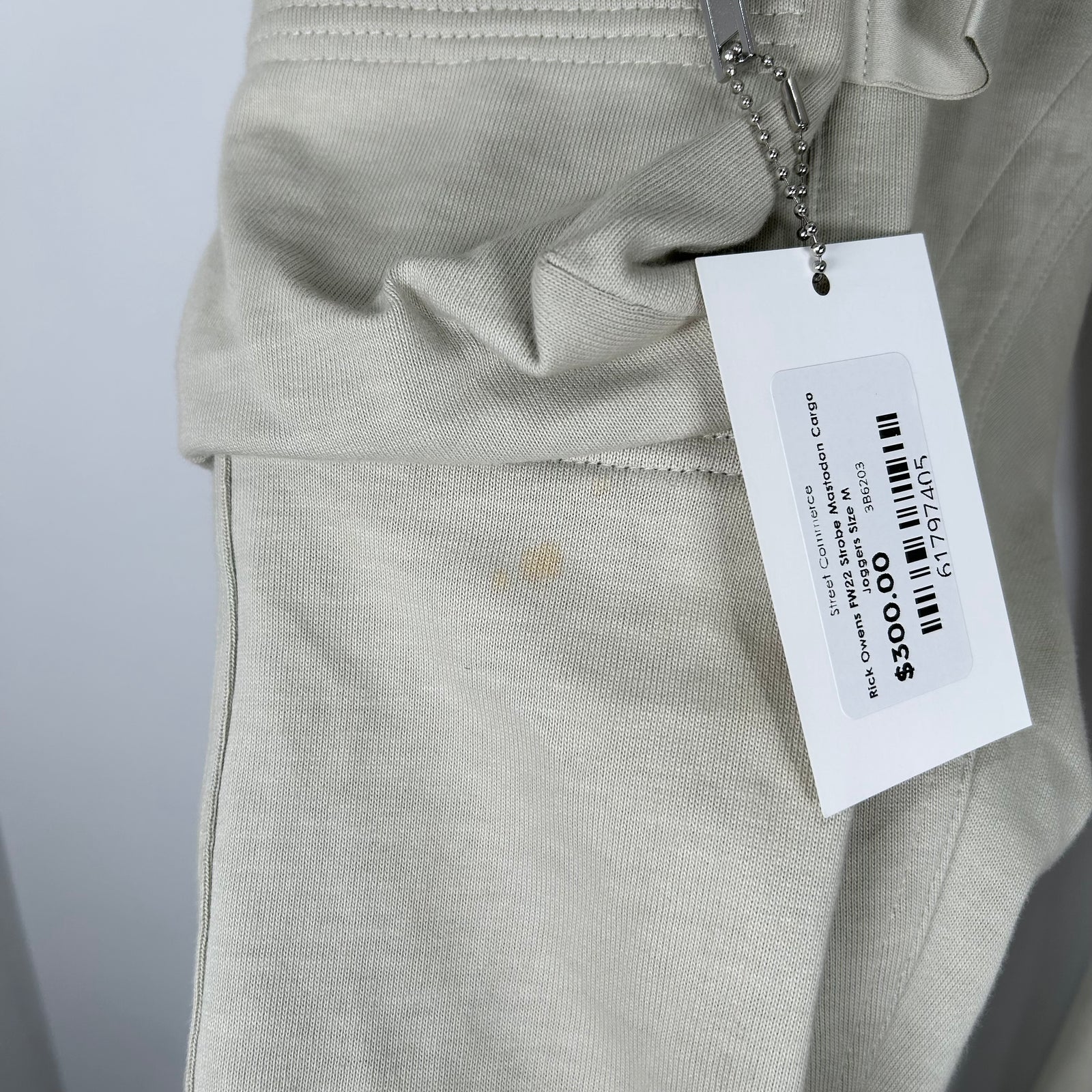 Rick Owens FW22 Strobe Mastodon Cargo Joggers Size M