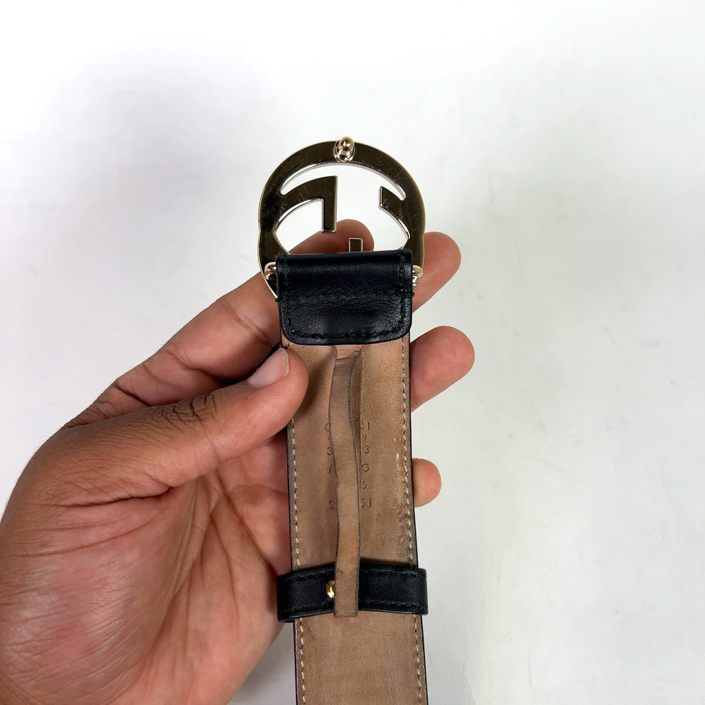 Gucci Interlocking G 1.5in Leather Belt