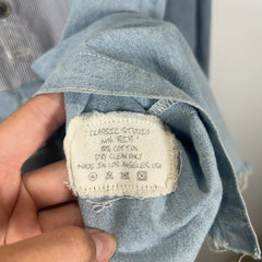 Greg Lauren Reconstructed Denim Tunic Shirt
