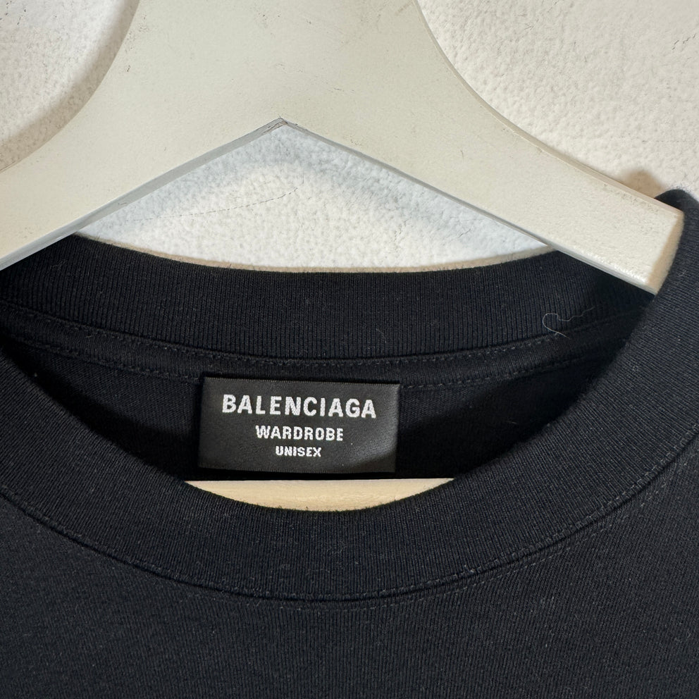 Balenciaga Black Copyright Logo T-Shirt Size M