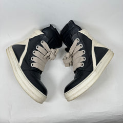 Rick Owens Black Jumbo Lace Geobaskets Size 41