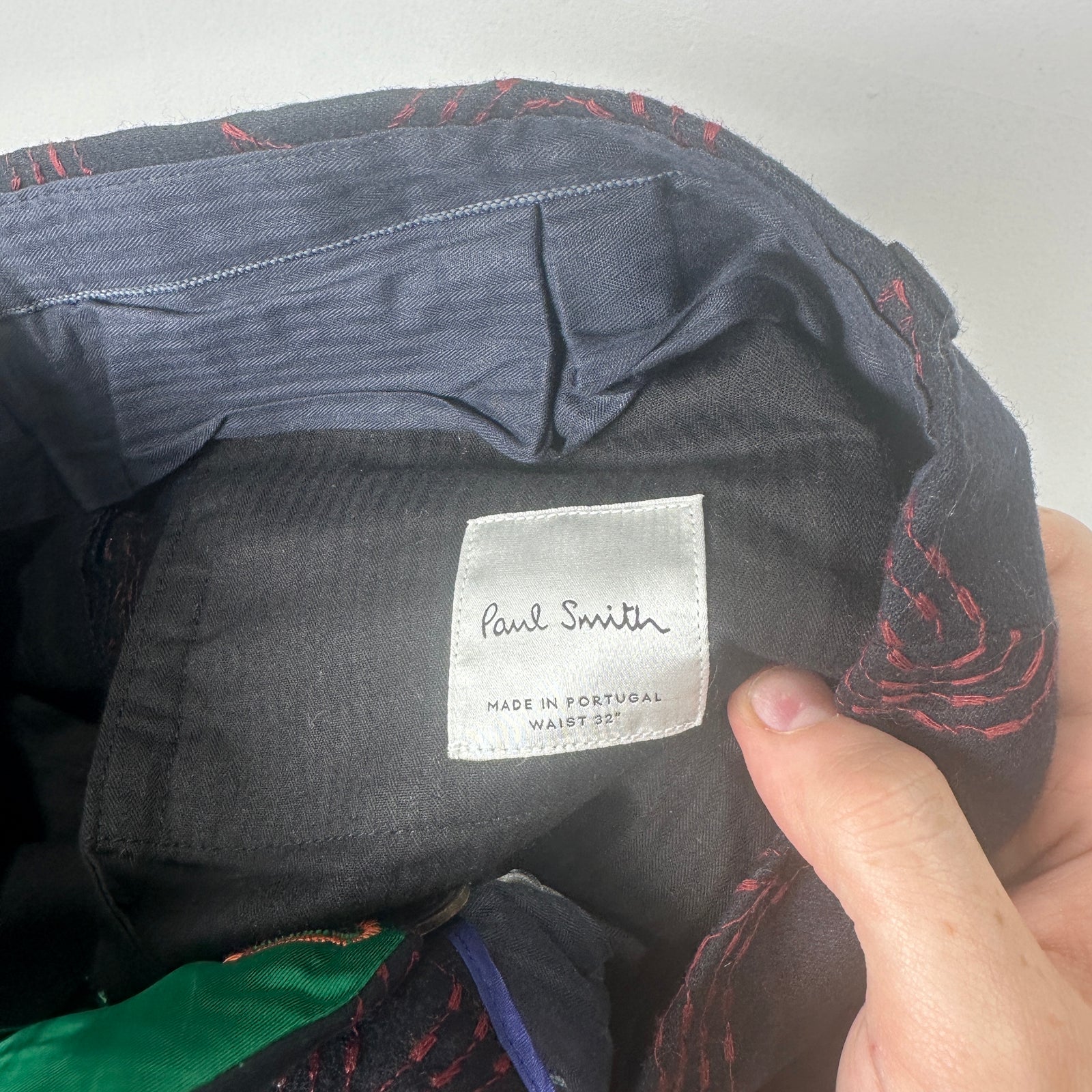 Paul Smith Paisley Stitch Pants Size 32
