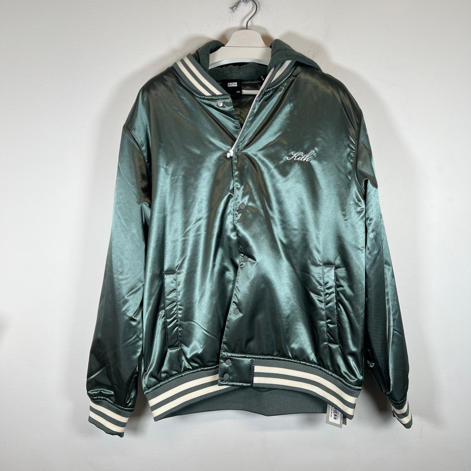 Kith Teal Satin Gorman Bomber Jacket Size XXL