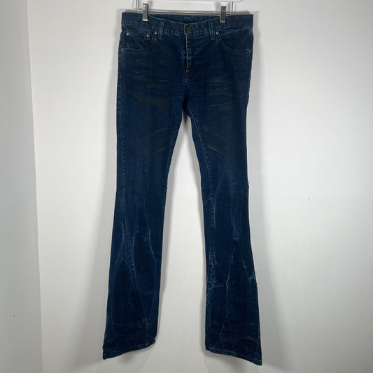 Tornado Mart Waxed Blue Jeans Size 32