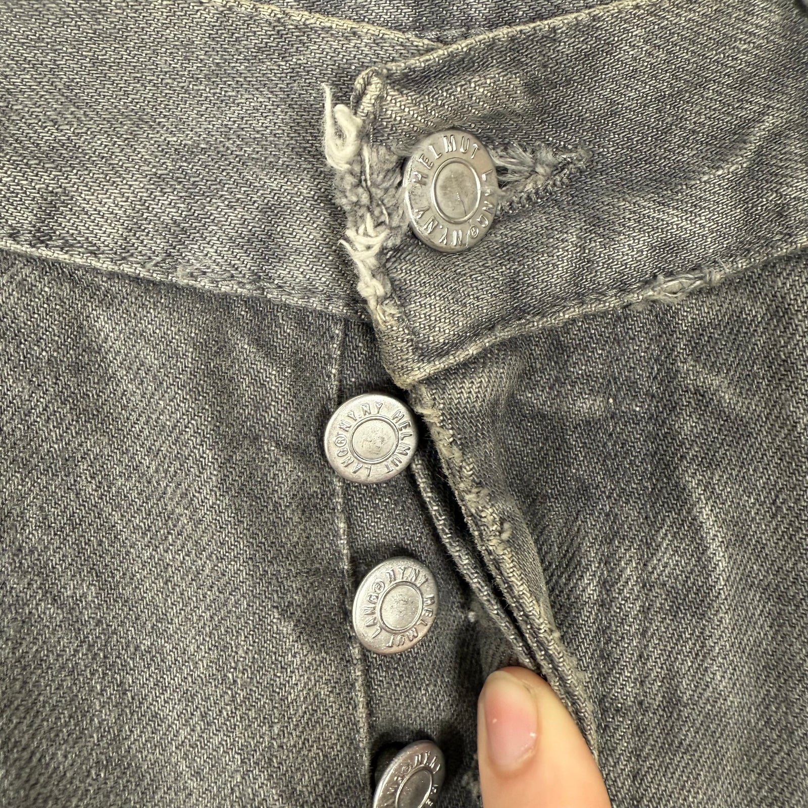 Helmut Lang Grey Vintage Clean Broken Denim Jeans Size 31