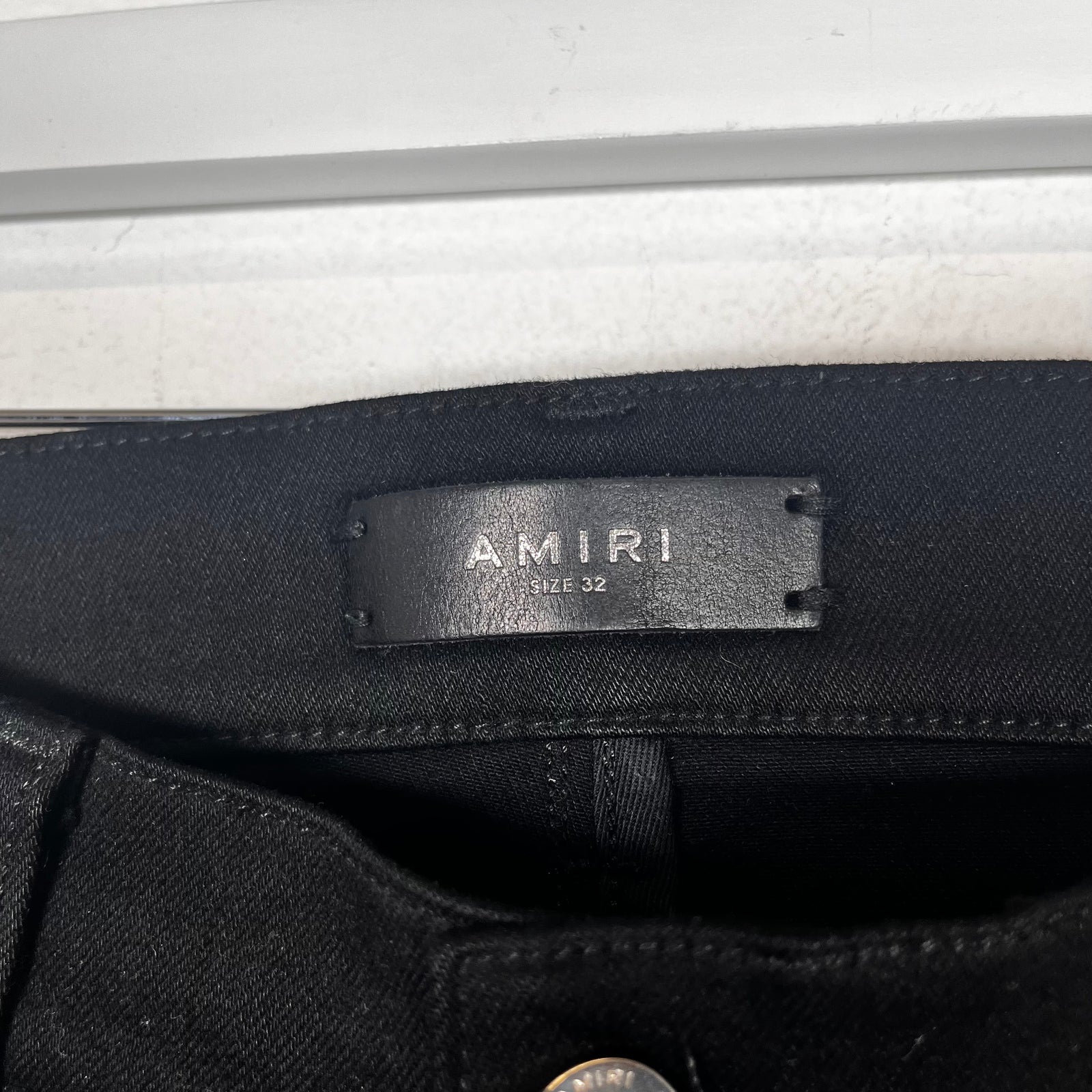 Amiri Black Patch MX2 Denim Jeans Size 32
