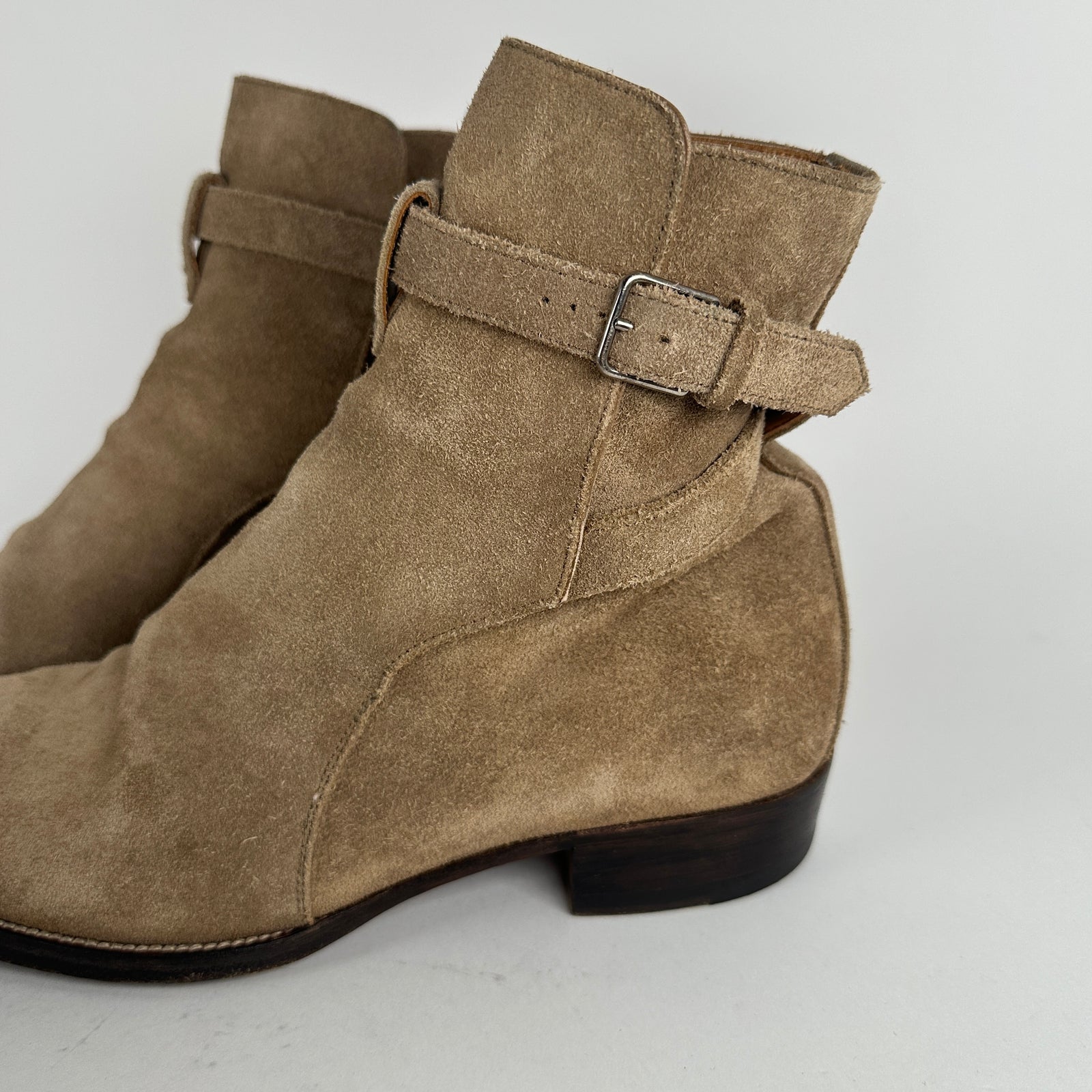 Saint Laurent Tan Jodhpur Suede Boot Size 41