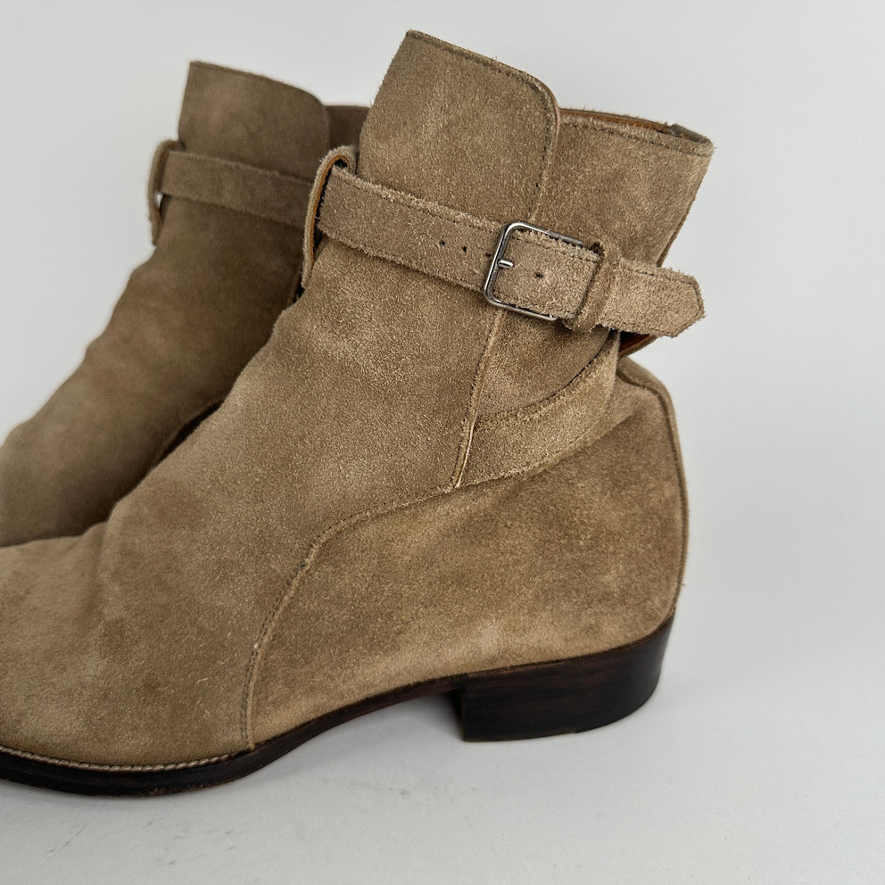 Saint Laurent Tan Jodhpur Suede Boot Size 41