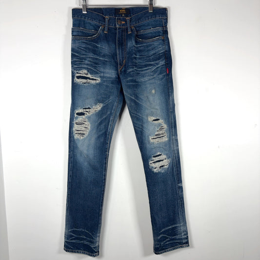 WTAPS High Rise Distressed Jeans