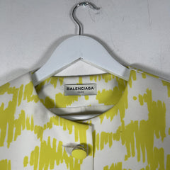 Balenciaga Crop Jacket White/Yellow Size M