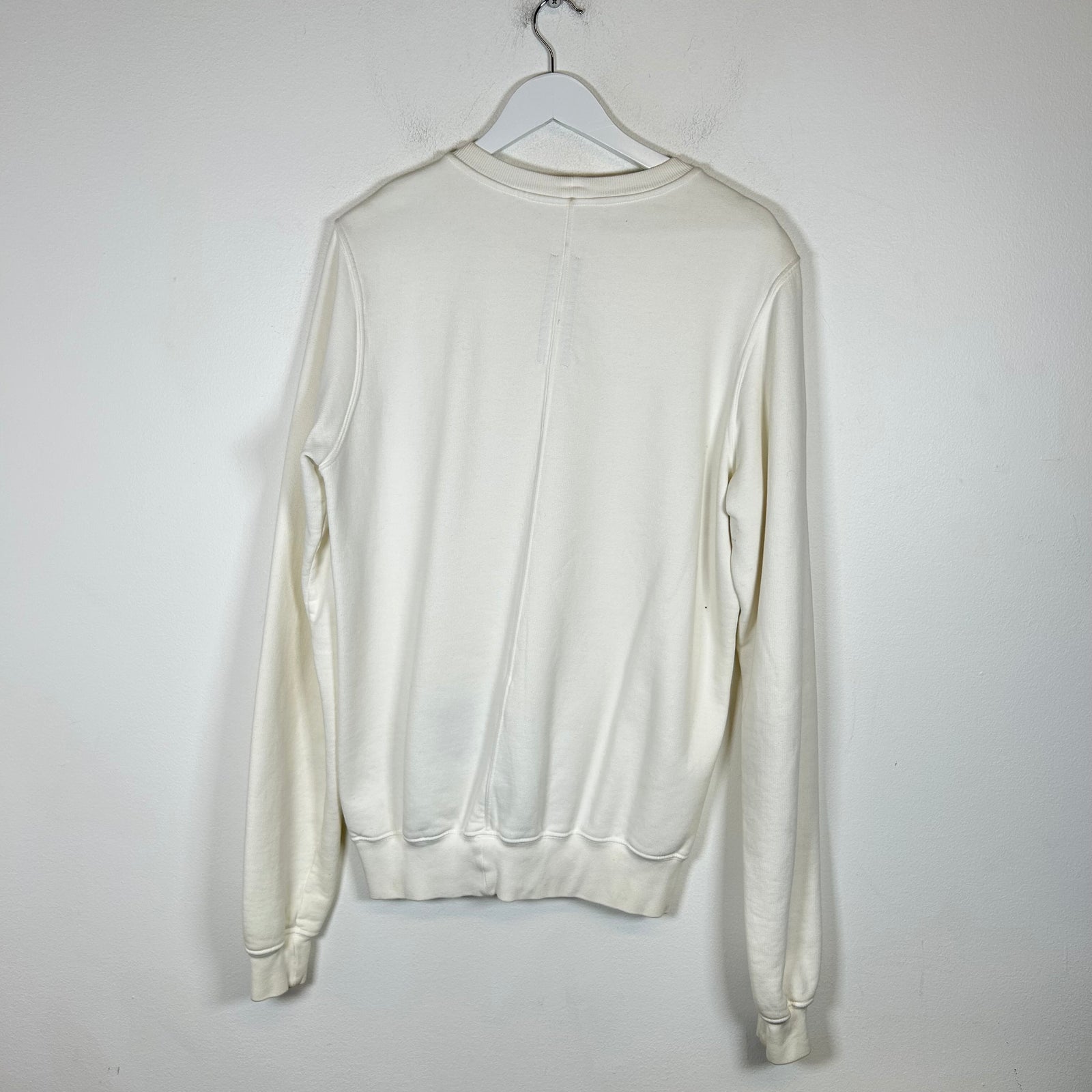 Rick Owens White Felpa Crewneck Size L