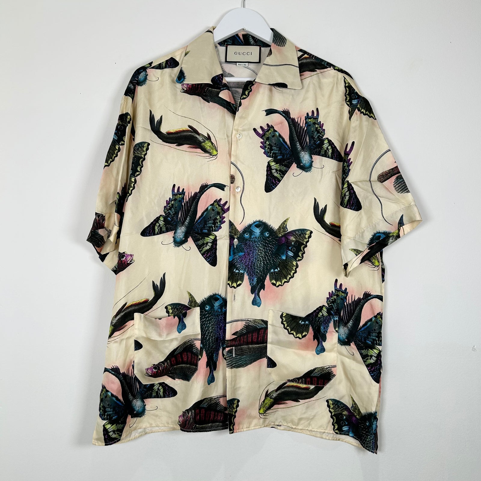 Gucci Silk Koi Pond Shirt Size L