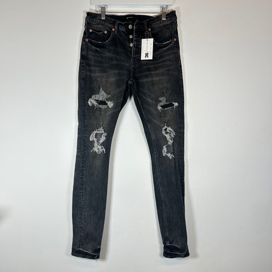 Purple Brand Grey Distressed Jeans Size 30