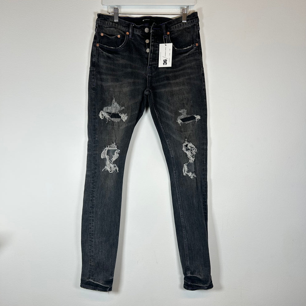 Purple Brand Grey Distressed Jeans Size 30