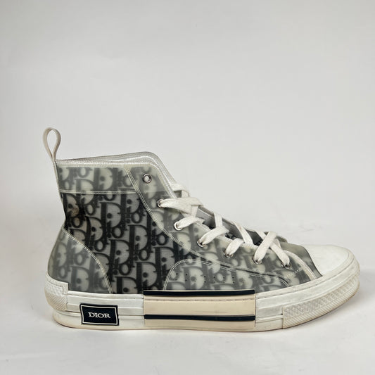 Dior B23 Black/White Oblique High-Top Sneaker Size 48