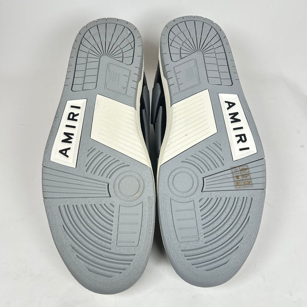 Amiri Black/Grey Skel Low Top Sneaker Size 46
