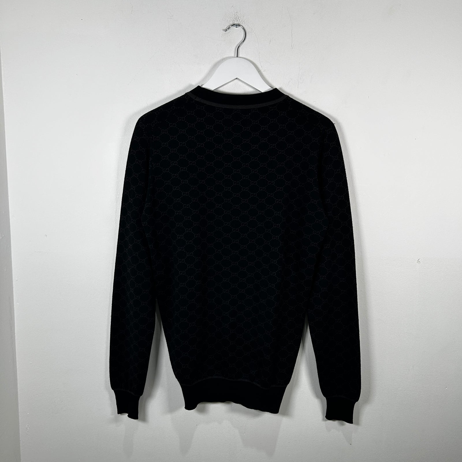 Gucci Black Monogram Sweater Size L