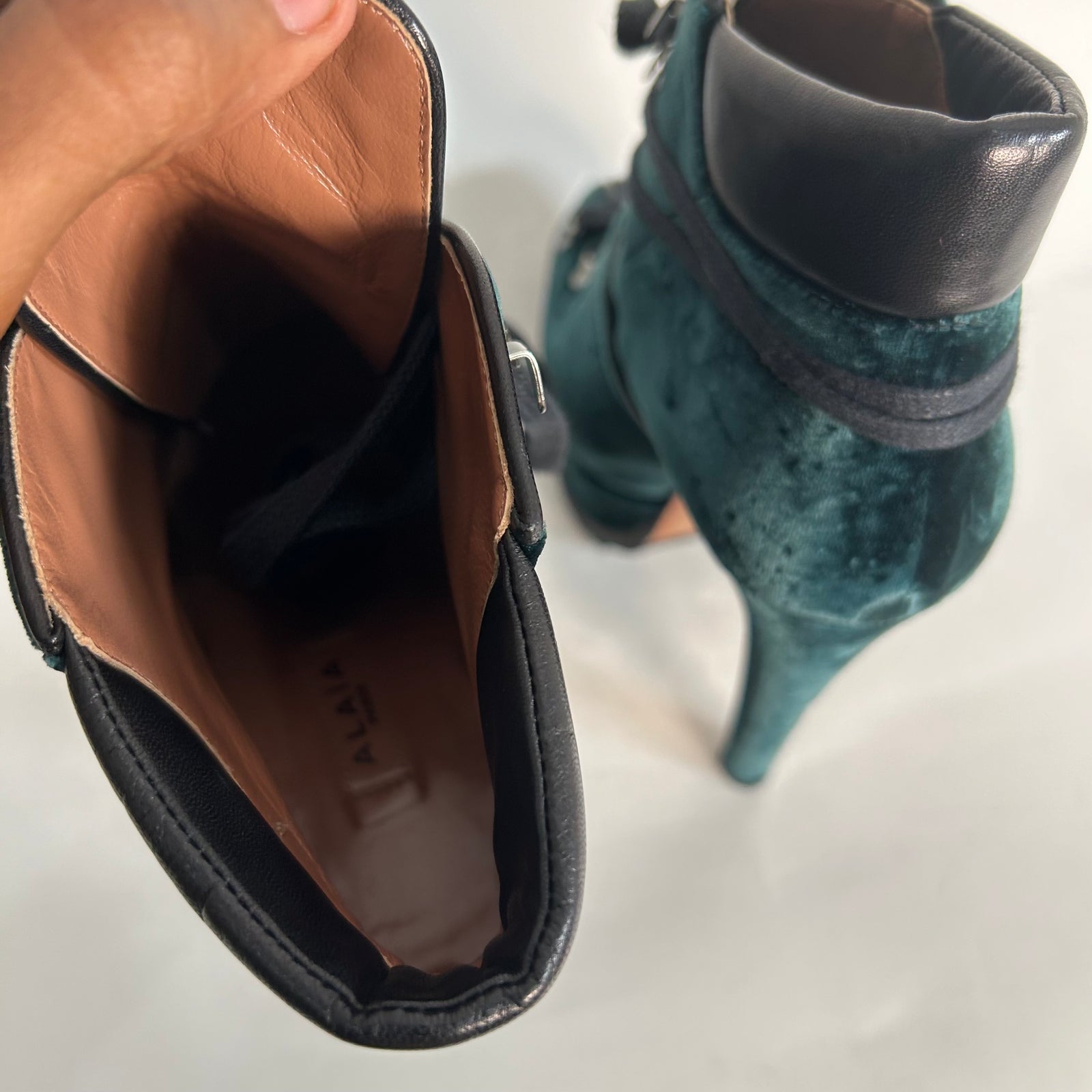 Alaïa Velvet Pump Boots Size 37.5