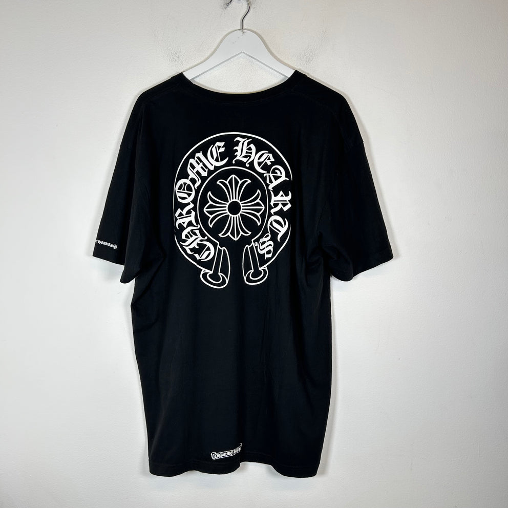 Chrome Hearts Black Horseshoe T-Shirt Size XXL