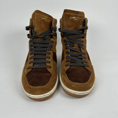 Saint Laurent SL/10H Court Brown Suede High Tops Size 41