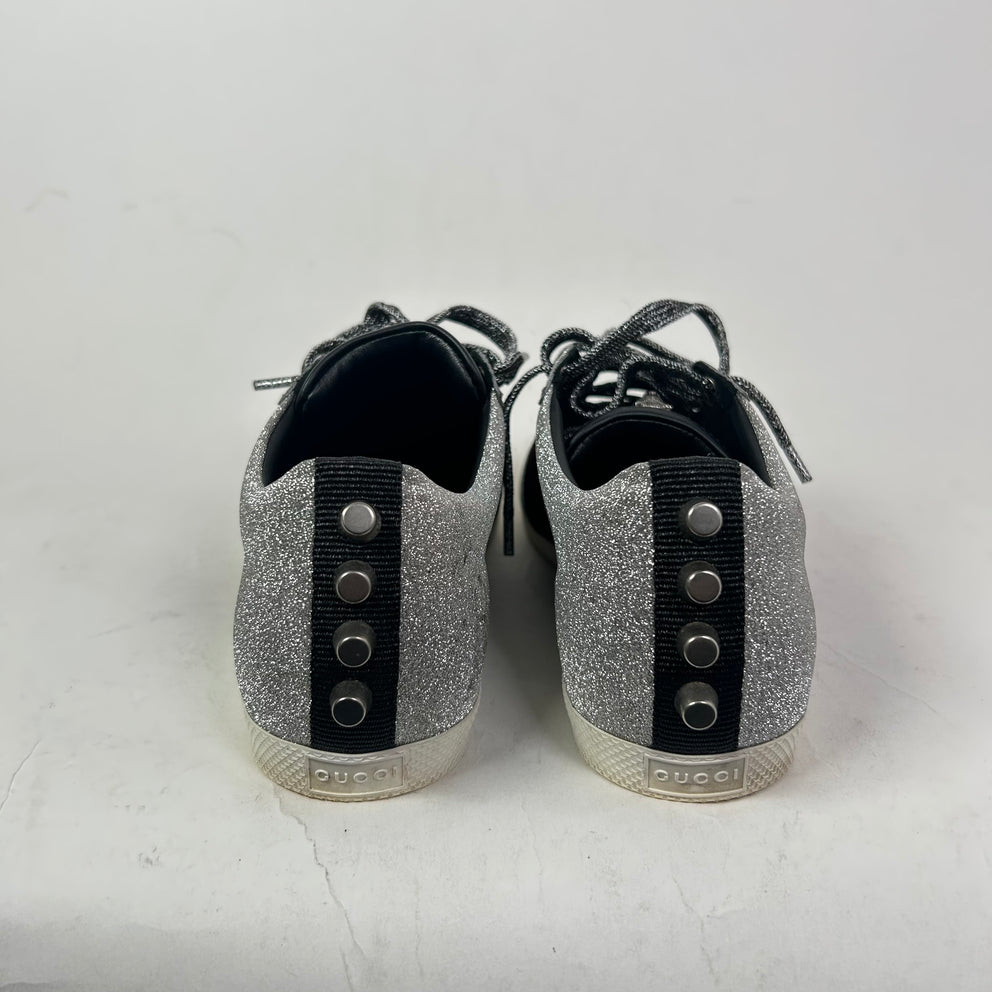 Gucci Glitter Stud Bambi Web Sneaker