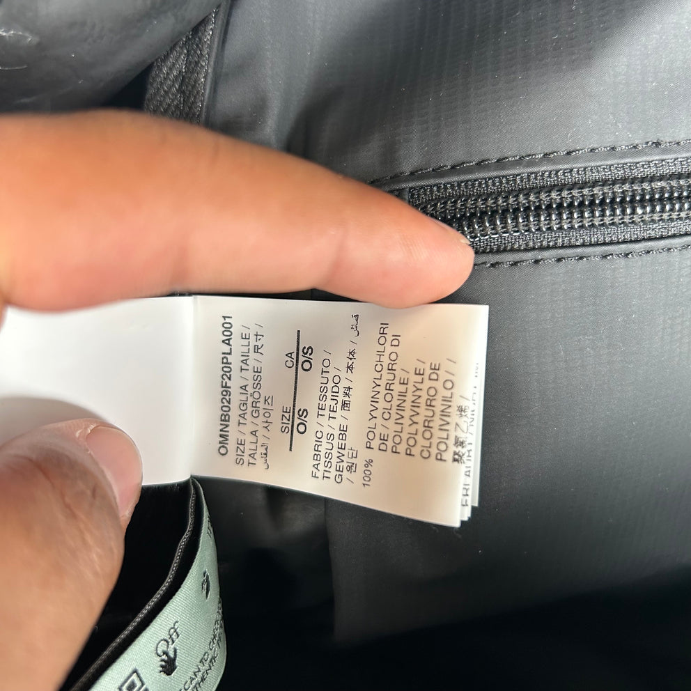 Off-White Black OW Logo PVC Backpack