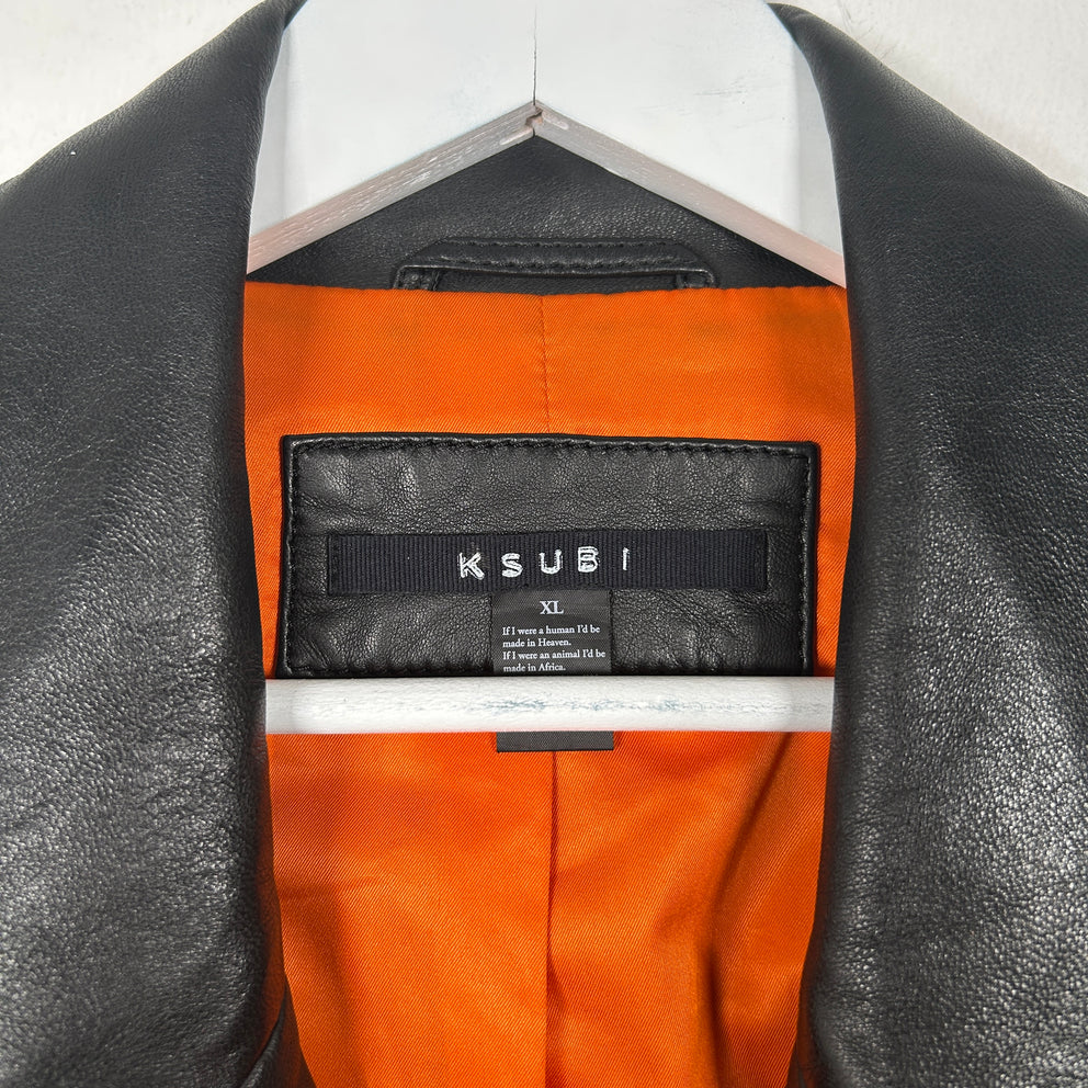 Ksubi Leather Jacket Size XL