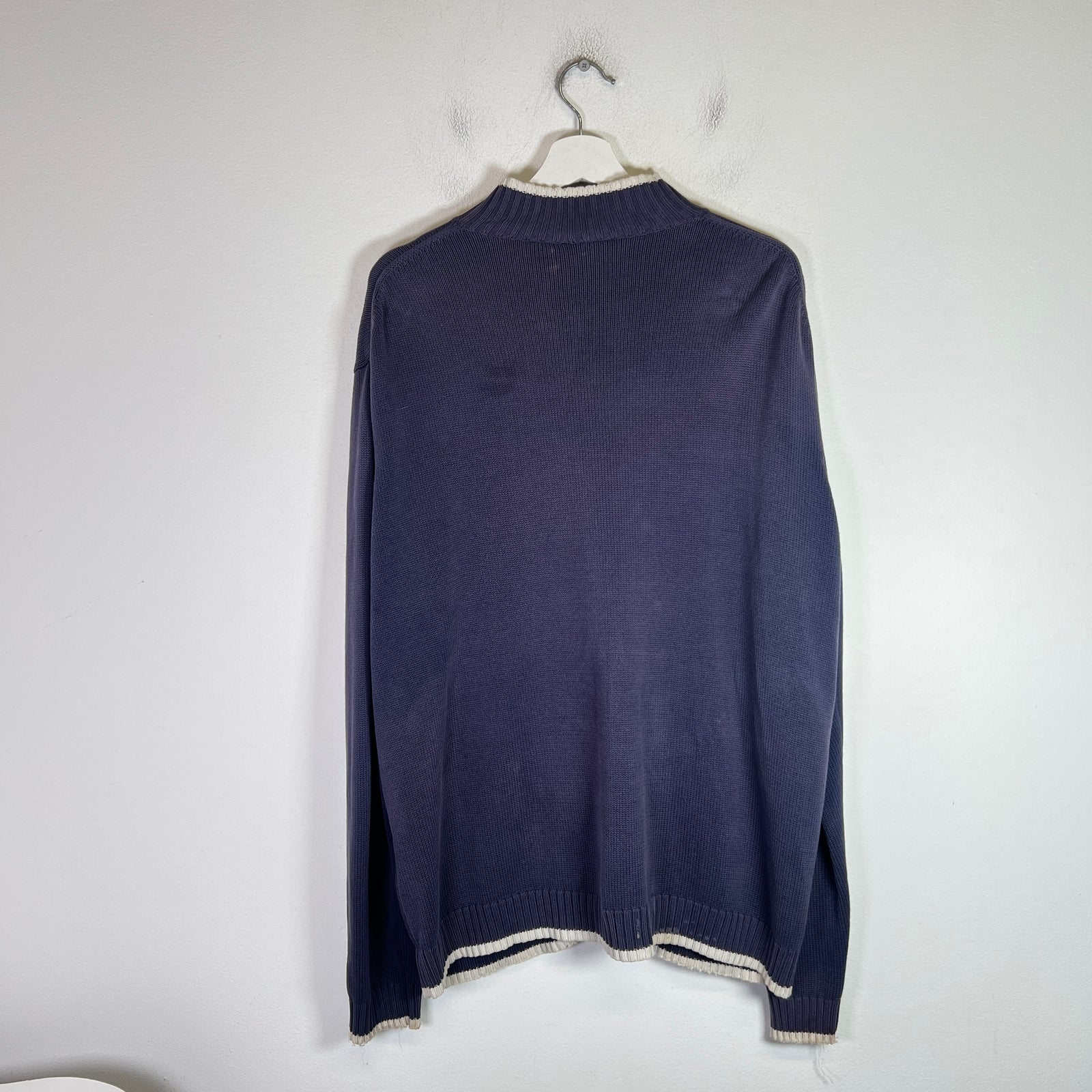 Saint Laurent Vintage YSL Logo Knit Zip-Up Cardigan