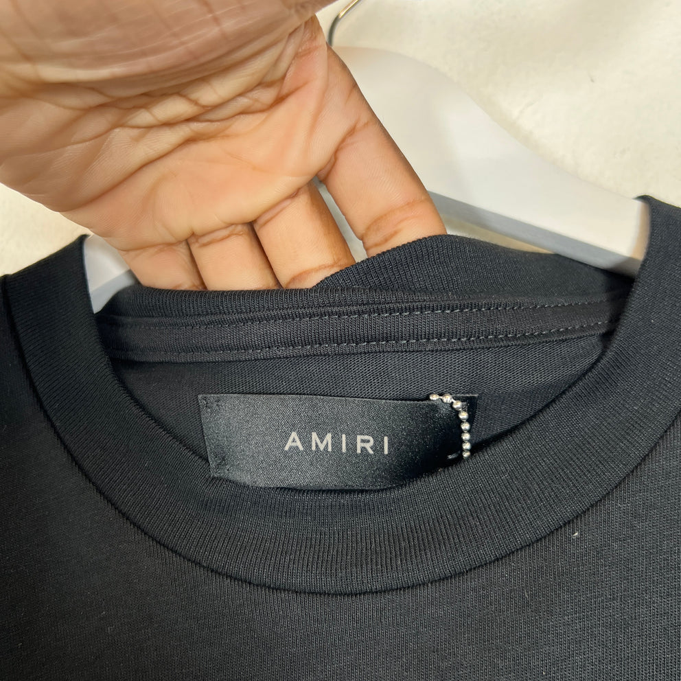 Amiri Black Hollywood Logo T-Shirt Size M