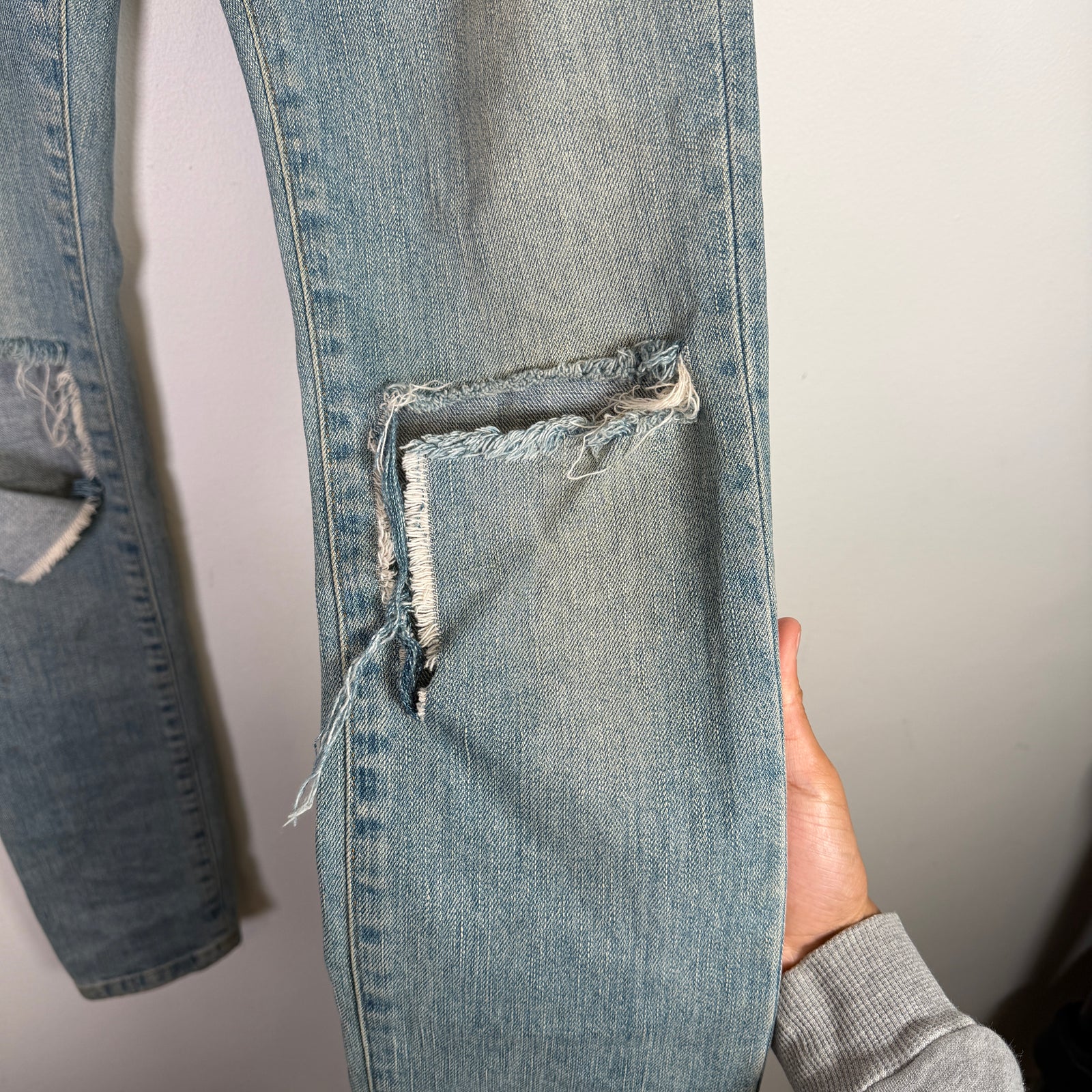 Saint Laurent SS15 D03 Mudwash Distressed Denim Jeans