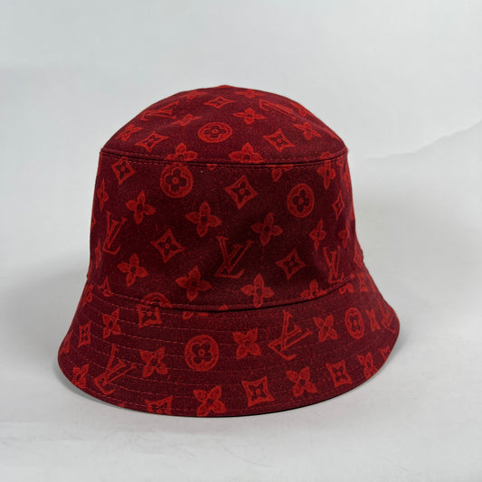 Louis Vuitton Monogram Red Reversible Bucket Hat