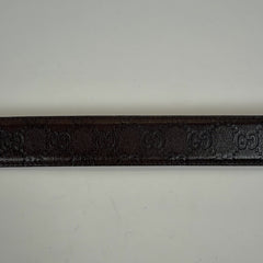 Gucci Signature Embossed GG Leather Belt