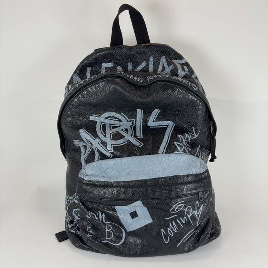Balenciaga Graffiti Leather Explorer Backpack