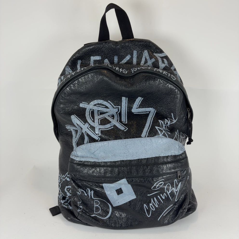 Balenciaga Graffiti Leather Explorer Backpack