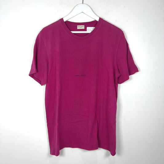 Saint Laurent Logo Purple T-Shirt