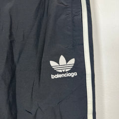 Balenciaga x Adidas Black Striped Nylon Track Pants Size 30