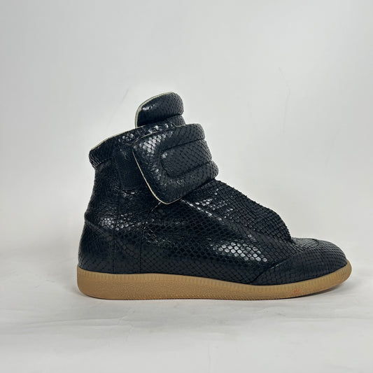 Maison Margiela Black Python Leather Futures High Size 41