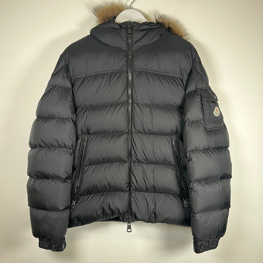 Moncler Black Marque Giubbotto Jacket Size 4