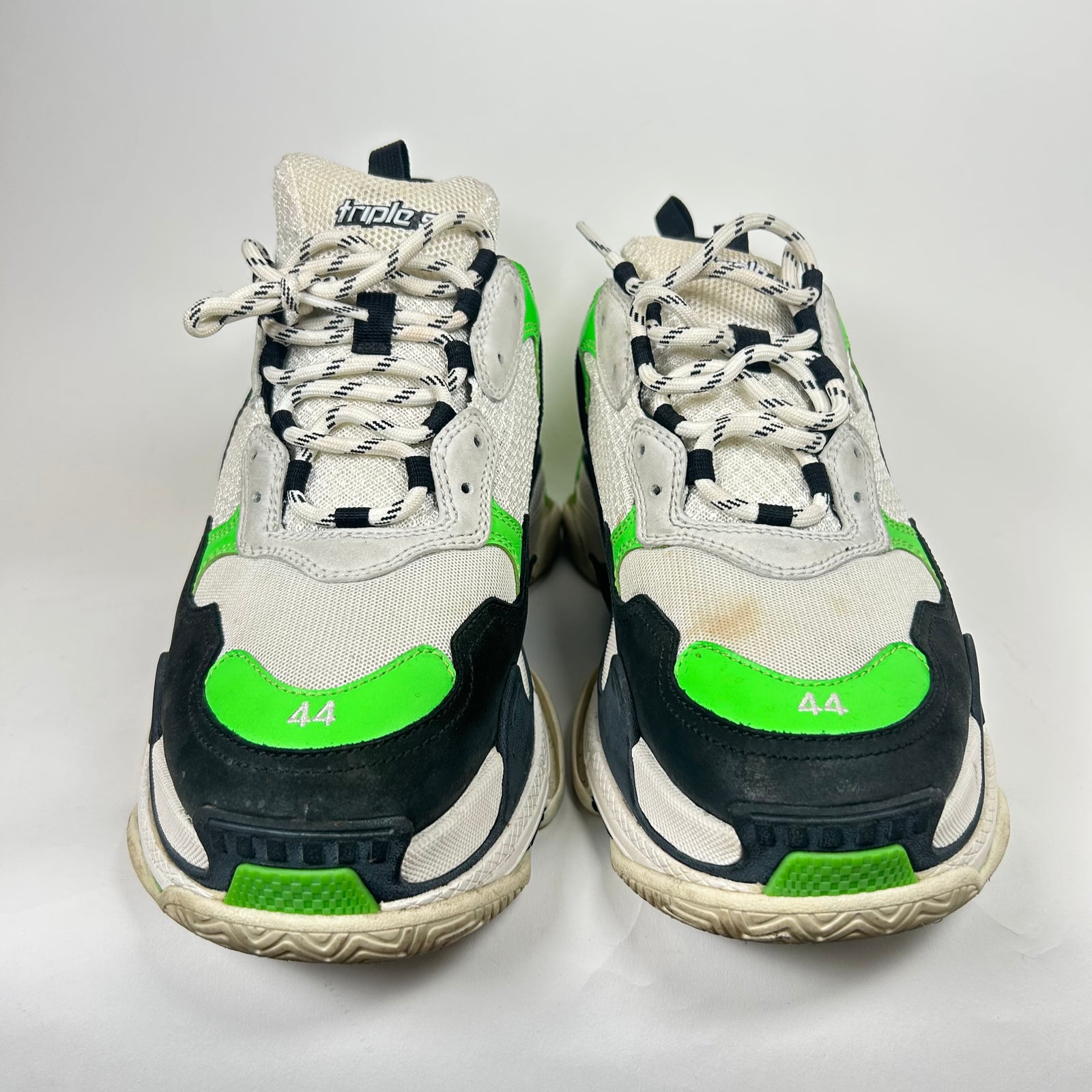 Balenciaga Green/Grey Triple S Sneaker Size 44