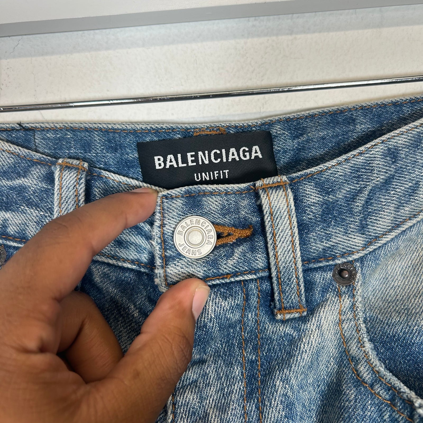 Balenciaga SS22 Lighwash Skater Denim Size S